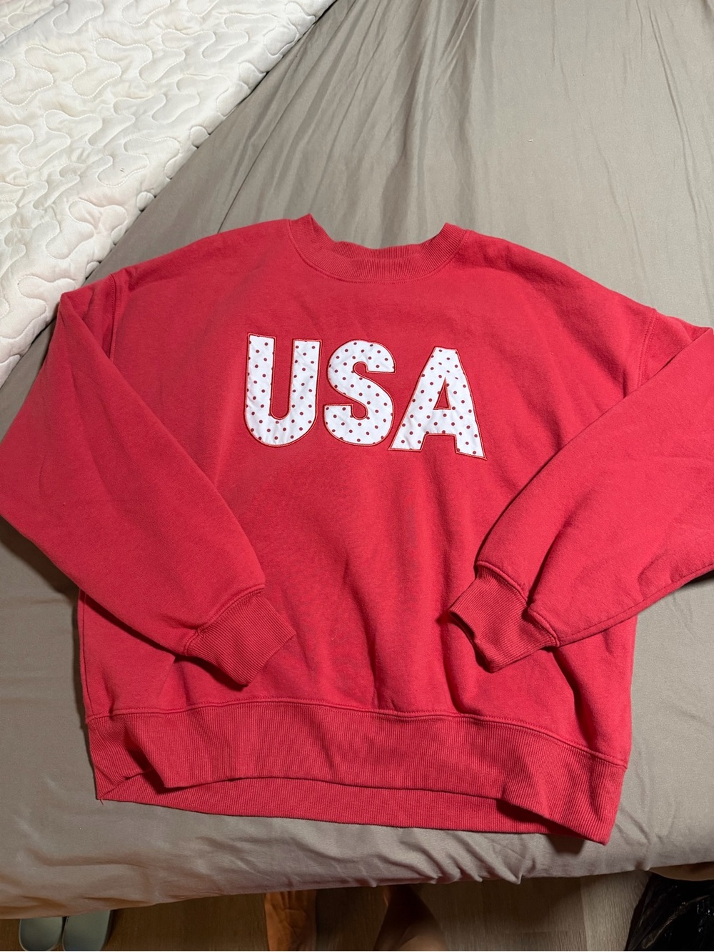 Scene Weaver Red Crewneck Sweatshirt with Orange Tag